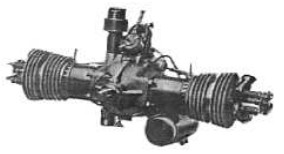 Air-cooled, 2-cylinder Darracq engine.