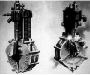 Two versions of De Dion-Bouton's single-cylinder