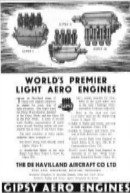 De Havilland, The Gipsies in the 1930's