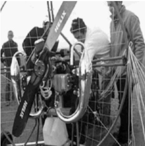 Dönnez, Boxer instalado en un parapente