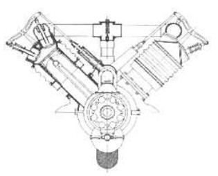 Esquema de un  motor Dorman