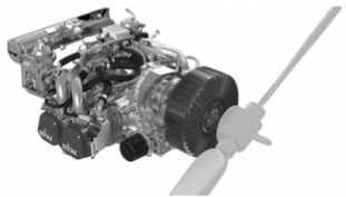 Electric Efesto motor on a Rotax