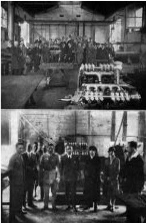 View of the Elizalde workshops and Carmen Biada