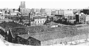 Elizalde factory with the Sagrada Familia in the background