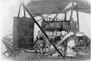 An Emerson six-cylinder installed with radiator and tank