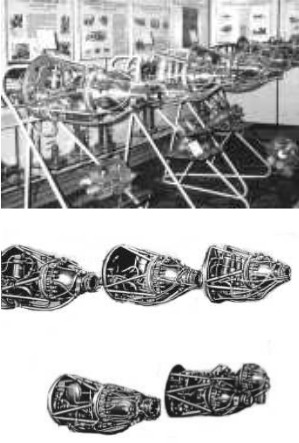 Energomash, RD-1, 2, 3, 4 at Museum