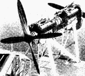The two Fiat V-12 engines in tandem assembly