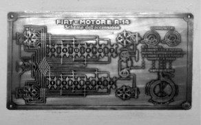 Fiat A-14 detailed engine plate