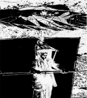 R. Black showing his machine