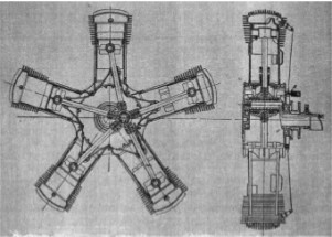 Sección frontal y lateral del Frederickson 5A