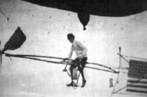 American dirigible with pedals