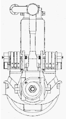 Front view of the Gaggenau engine