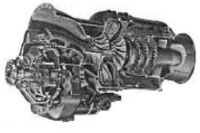 Garrett TPE331,  Cutaway with lower gearbox