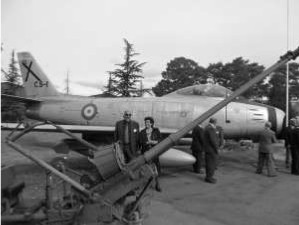 The author and his wife next to a Sabre