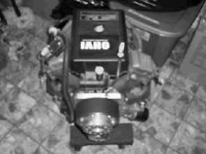 A Generac engine with belt reduction