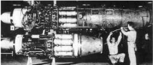 Comparison of sizes for the J-47 with and without afterburner
