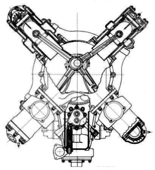 GMRL X-250 front view cross-section