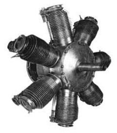 Prototipo de un motor Gnome de 1908