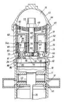 Cylinder, piston and special valves in the cylinder head