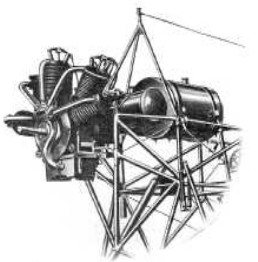 REP engine and oil and gasoline tanks