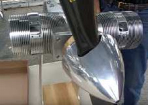 GSE horiozontally-opposed 2-cylinder engine with propeller