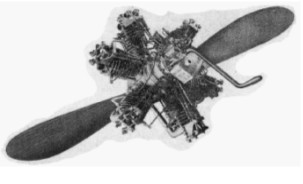 The 50 hp albatross engine, rear view