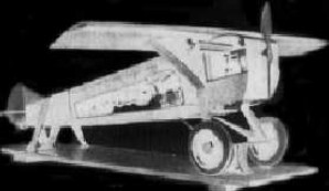 Model of airplane with fuelless engine