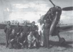 Hispano-Suiza staff at the Air Base in Reus (Fighter School)