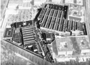 Aerial view of the Hispano-Suiza factory in France