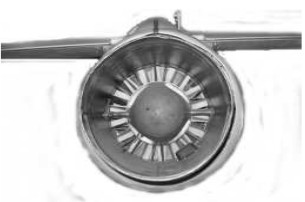 The fan-compressor from the nozzle