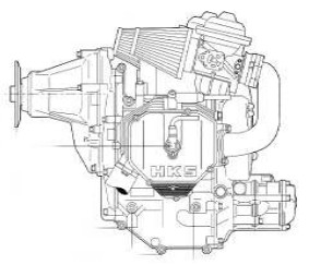 HKS engine with high gearbox