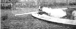 Test in which Horatio Phillips's multiplane lifts up, year 1893