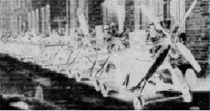 Row of BR.1 engines leaving the Humber factory