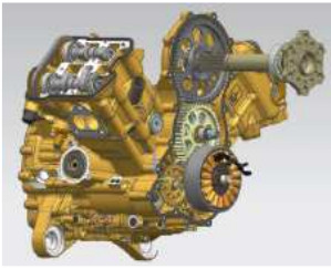 Simulación traslucida del motor M-09