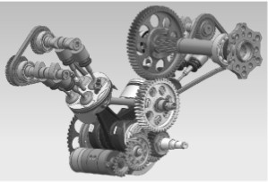 Inner skeleton of the engine