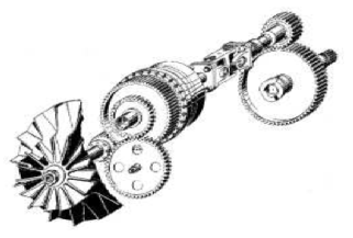 Allison mechanism for driving the supercharger