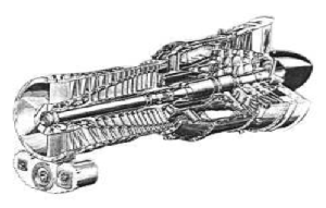 Allison T-701, cutaway drawing