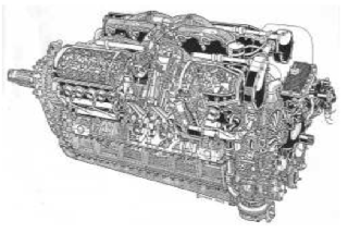 Allison V-1710, drawing Lyndon Jones