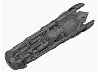 Cutaway drawing Allison J-89