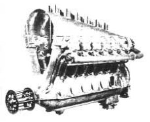 Upright Liberty V-12, air cooled