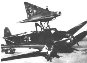 Diorama with a Lippisch P13B