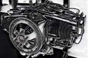 Lycoming O-233-LSA with a lighter flywheel