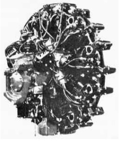 Lycoming R-680, angled rear view