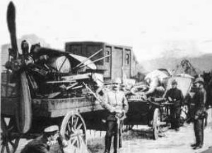 German troops with seized material