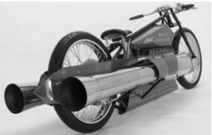Maddox pulsejets mounted on Harley Davidson