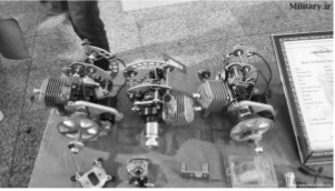 Three MADO single-cylinder engines