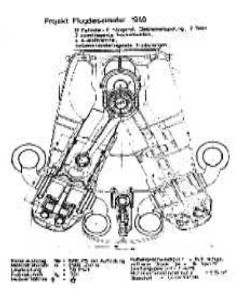 Inverted 12-cylinder V-engine