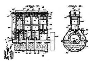 Marchetti 4-cylinder in-line patent drawing