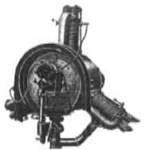 Mark-Flugmotoren de 3 cylinder rear view