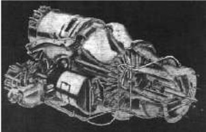 Marquardt ram-air turbine engine, cutaway